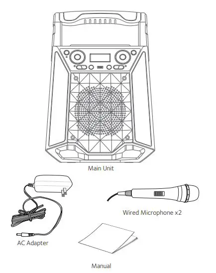 singing machine SML 2250 Bluetooth Karaoke System fig 1