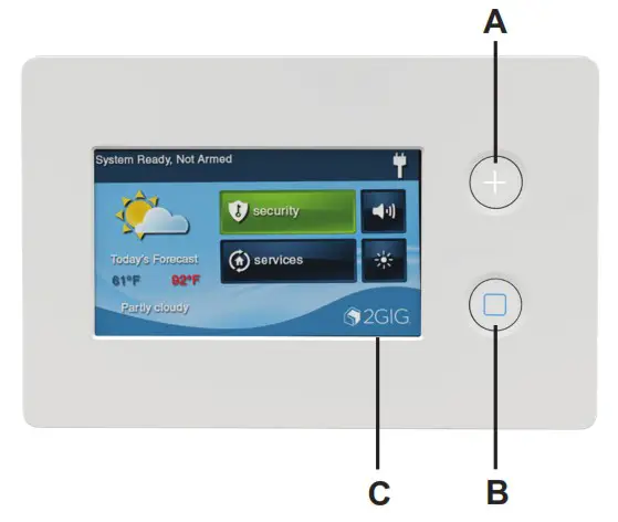 2GIG TS2 E Wireless Touch Screen Keypad - Box Contents