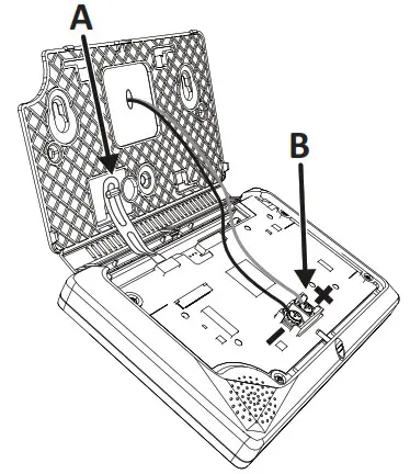 2GIG TS2 E Wireless Touch Screen Keypad - Connecting the Power to the Keypad 1
