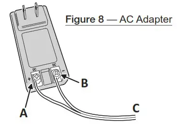 2GIG TS2 E Wireless Touch Screen Keypad - Connecting the Power to the Keypad 4