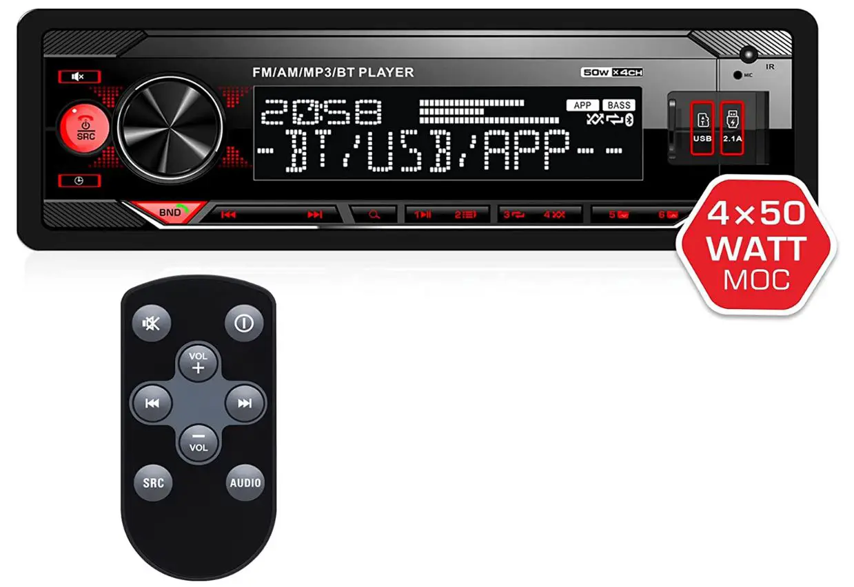 Single-Din-Car-Stereo-with-Bluetooth-in-Dash-igita-Multimedia-Receiver-image