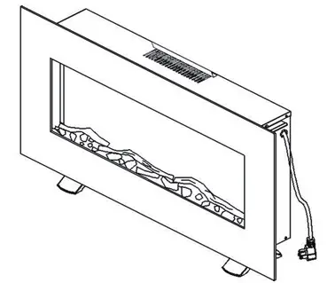 BENSON Flat Panel Electric Fireplace Free Standing