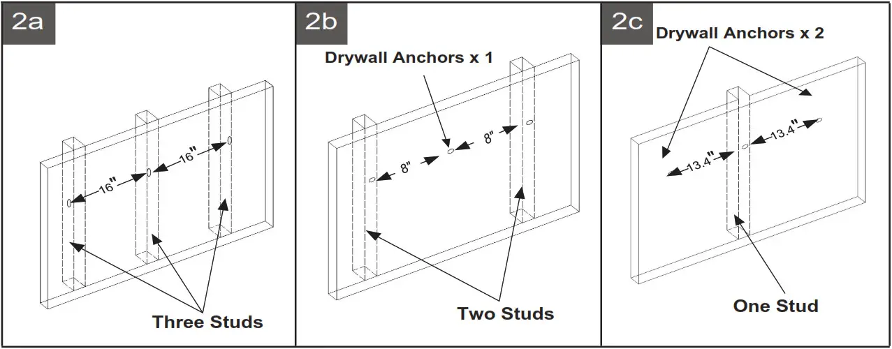 BENSON Flat Panel Electric Fireplace INSTALLATION FOR WALL MOUNTING OPTION 2