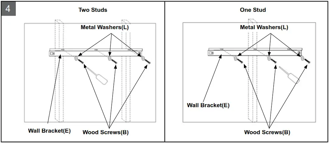 BENSON Flat Panel Electric Fireplace INSTALLATION FOR WALL MOUNTING OPTION 3