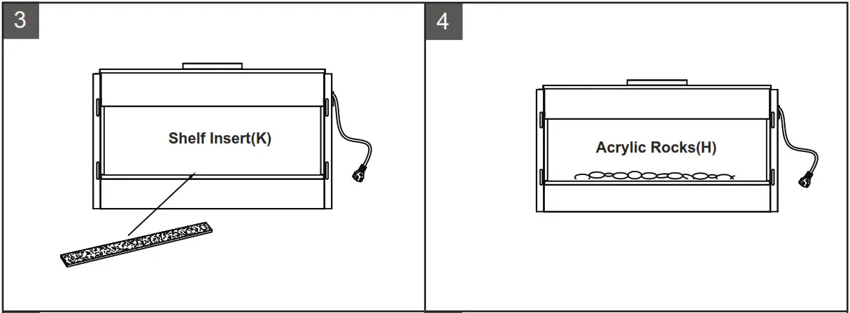 BENSON Flat Panel Electric Fireplace OPTIONAL MEDIA BED INSTALLATION 3
