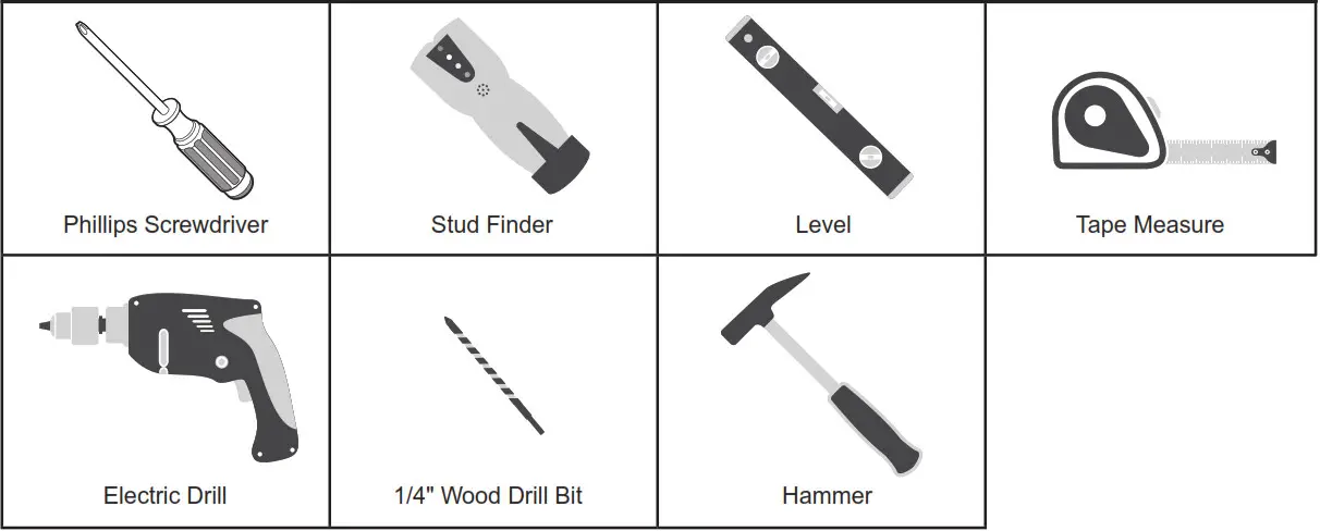 BENSON Flat Panel Electric Fireplace TOOLS NEEDED