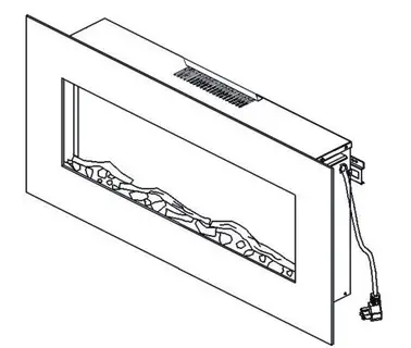 BENSON Flat Panel Electric Fireplace Wall Mounted