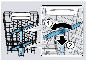 BOSCH SPS2HKI57E Stainless Steel Dishwasher - Cleaning spray arms 1