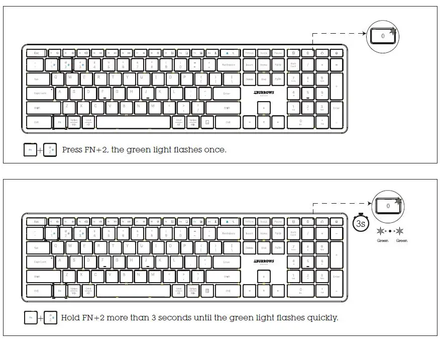 J BURROWS Elite KB300 Wireless Keyboard fig 4