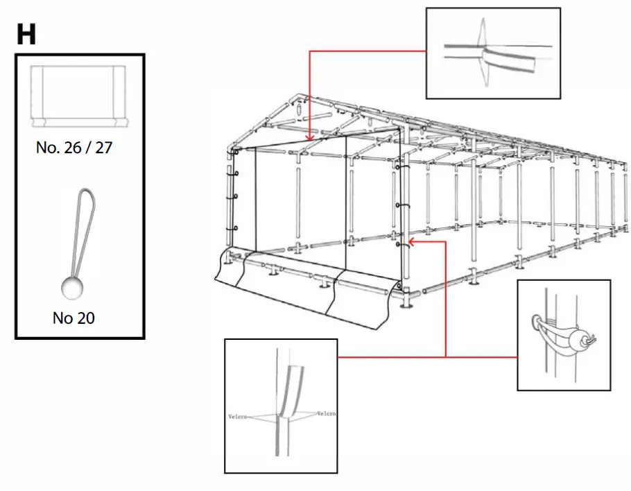 DANCOVER B00XWB5ZGS Party Tent CombiTents 6m Series PVC -FIG-10