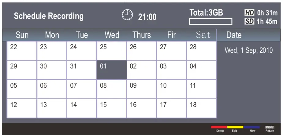 kogan Smart HDR 4K LED - Schedule Recording