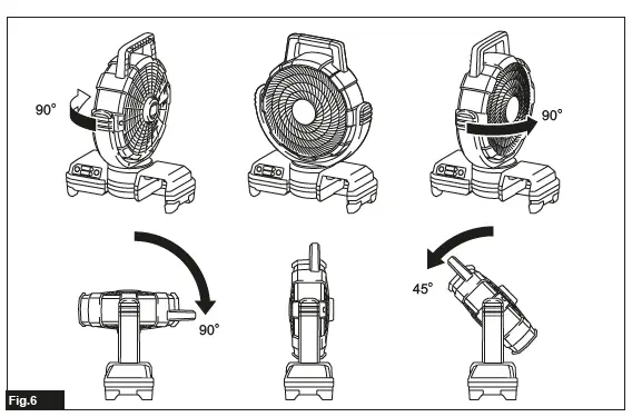 makita DCF203 Cordless Fan fig 7