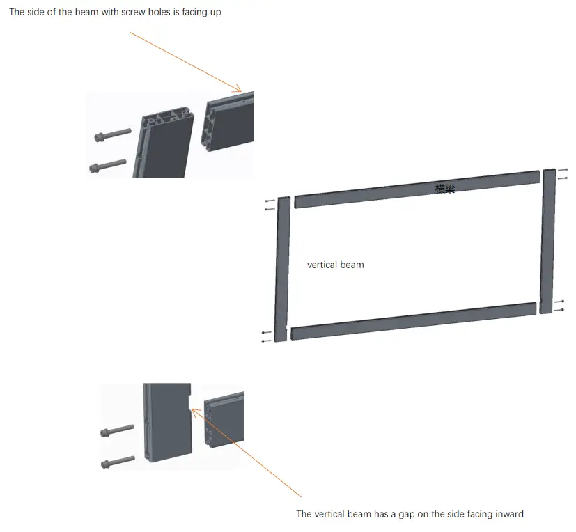 Absenicon C165 Permanent Indoor 12 Display - Assemble frame