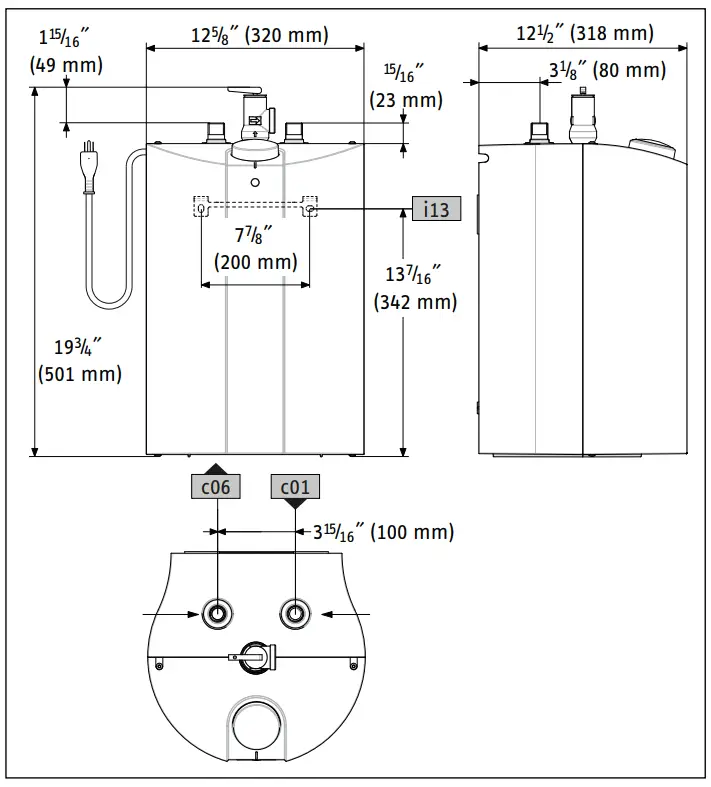 stiebel eltron SHC 2.5 Mini Tank Electric Water Heaters - 11