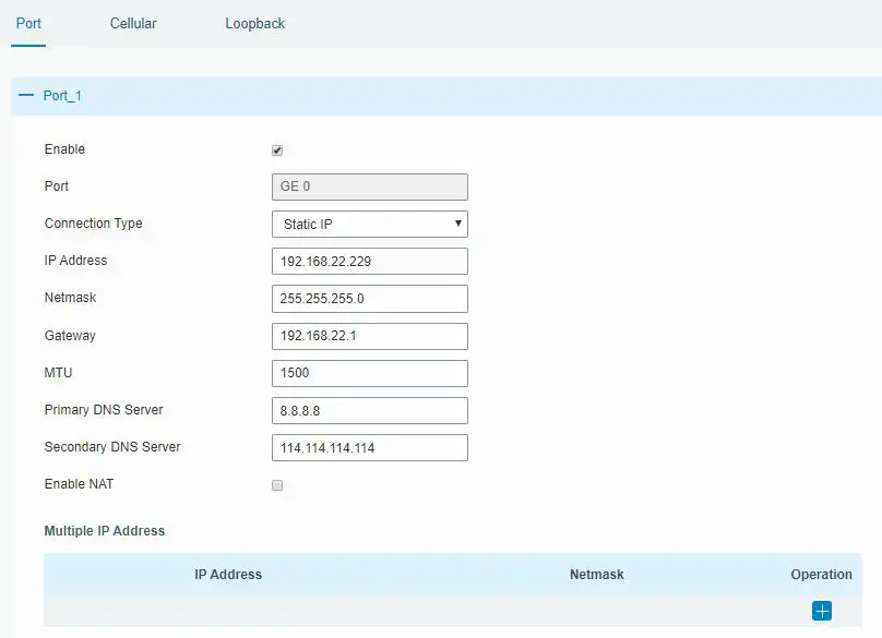 URSALINK LoRaWAN Gateway - Configure the WAN