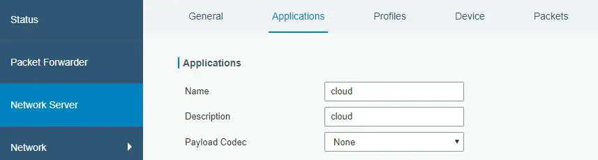 URSALINK LoRaWAN Gateway - add a new application-