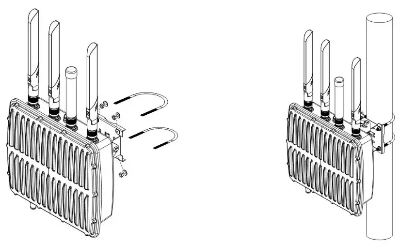 URSALINK LoRaWAN Gateway - econnect the cables-