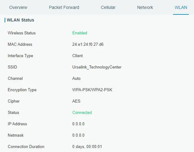 URSALINK LoRaWAN Gateway - ype the correct key -