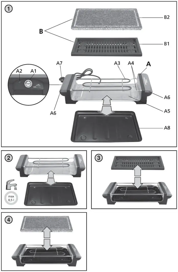 ETA 1162 GRIL VITAL ELECTRIC GRILL - Product Overview 1