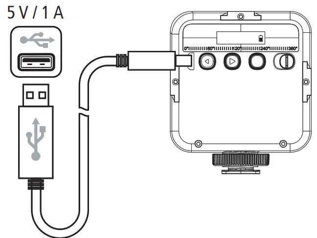 Rollei LUMIS Mini LED RGB - charging