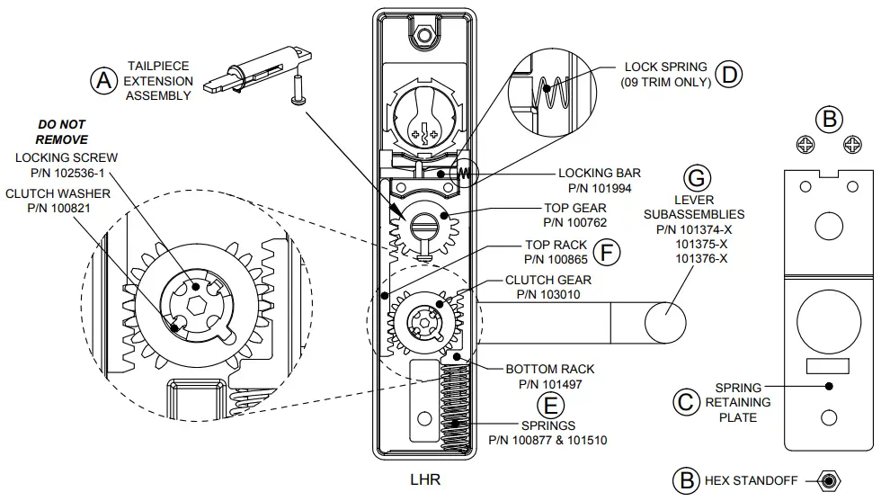 TO CHANGE LEVER HANDING