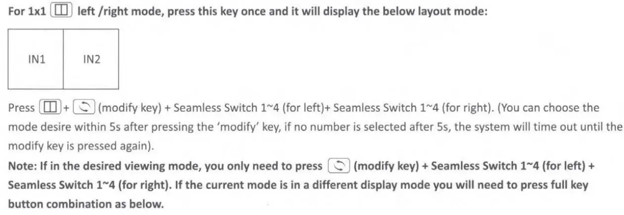 MeTra CS-4X1MVU HDMI Switch User Guide - Special Function Description