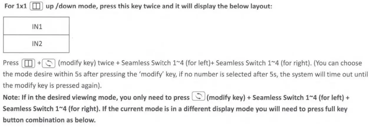 MeTra CS-4X1MVU HDMI Switch User Guide - Special Function Description