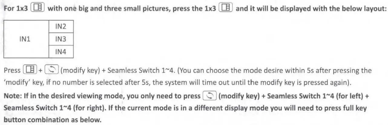 MeTra CS-4X1MVU HDMI Switch User Guide - Special Function Description