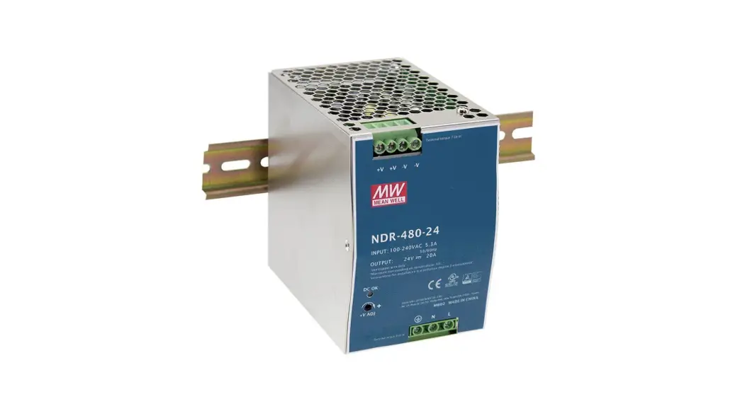 Mean Well Ndr-480 480w Single Output Industrial Din Rail Instruction Manual