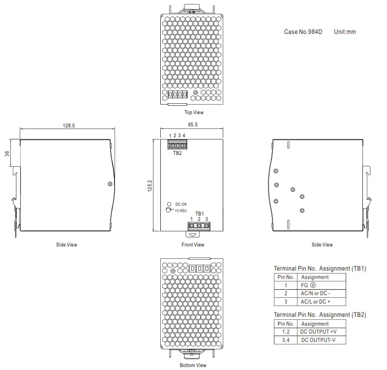 MEAN WELL NDR 480 480W Single Output Industrial DIN RAIL - fig3