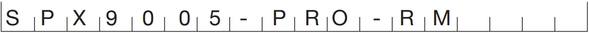 SPX9005-PRO-RM - Model no.