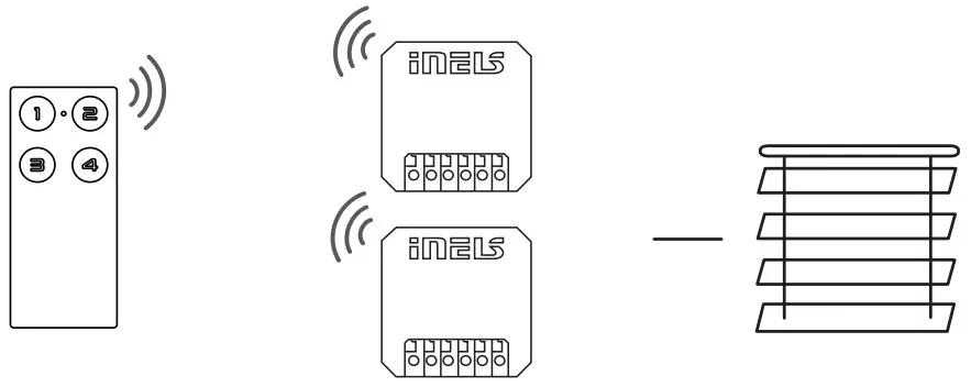 inELS 8319 Wireless Shutter Control Key Fob - Figure 1