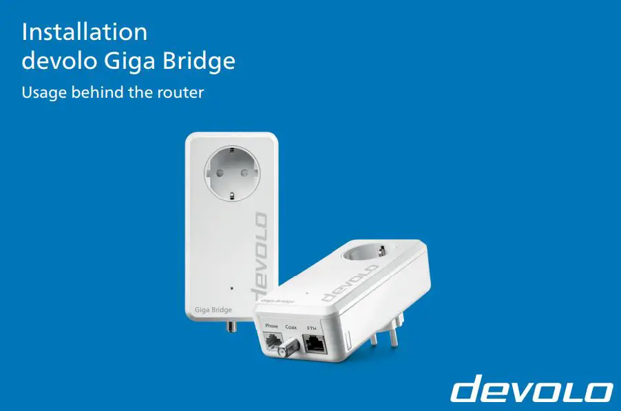 devolo Giga Bridge Installation Guide