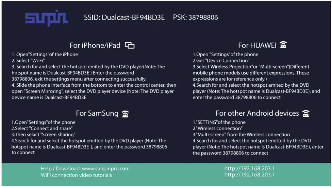 Wireless screen mirroring Display