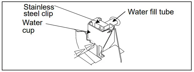 Amana IC8 Top and Bottom Freezer Refrigerator - stainless steel clip