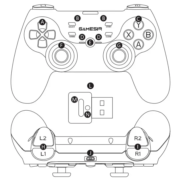 GAMESIR T3S Wireless Game Controller - Figure 1