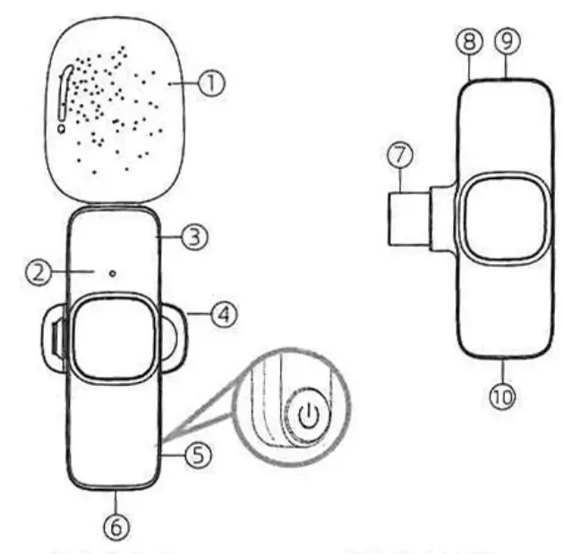 Altronics D0986 Wireless Lapel Microphone to Suit USB-C Devices - fig 2