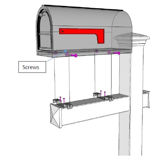 Postal-Pro-PP200PWH-Mount-Mailbox-Post-FIG-4