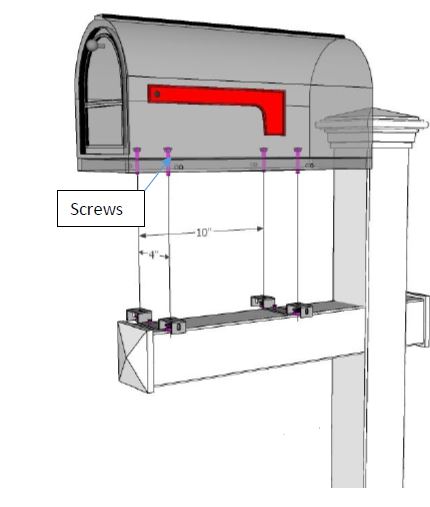 Postal-Pro-PP200PWH-Mount-Mailbox-Post-FIG-5