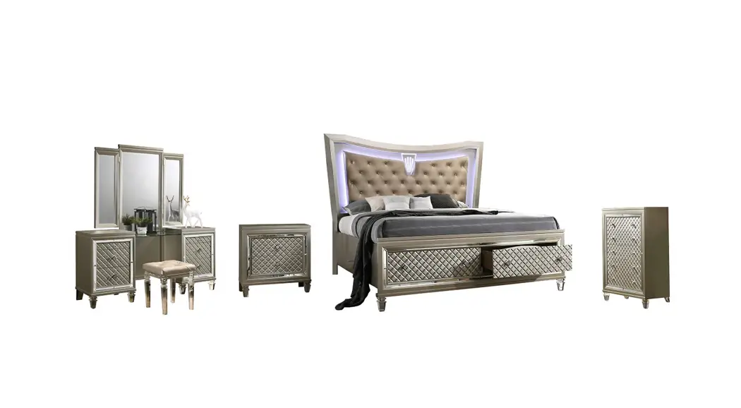 Best 9749 Venetian 5-piece Champagne Queen Bedroom Set With Chest Instruction Manual Best 9749 Venetian 5-piece Champagne Queen Bedroom Set With Chest Instruction Manual