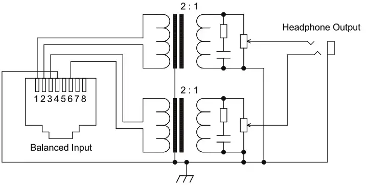 SONIFEX CM HPR1 Headphone Volume Control - Block Diagrams
