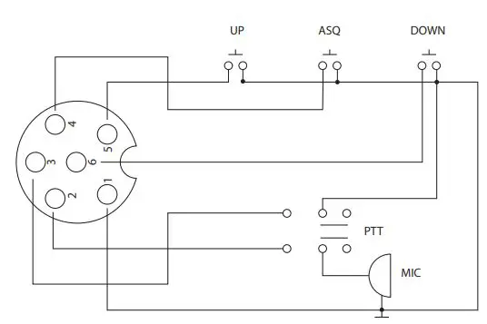 PNI ESCORT HP 9500 CB Radio User Manual - MICROPHONE WIRING DIAGRAM