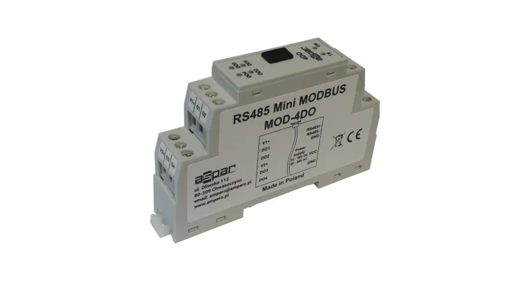 Aspar Mini Modbus 4do Expansion Module 4 Digital Outputs User Manual