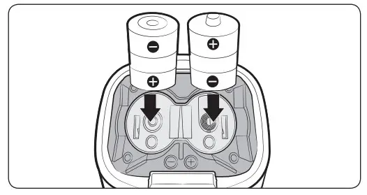 SAMSUNG SR10J5050U Robotic vacuum - Insert the batteries