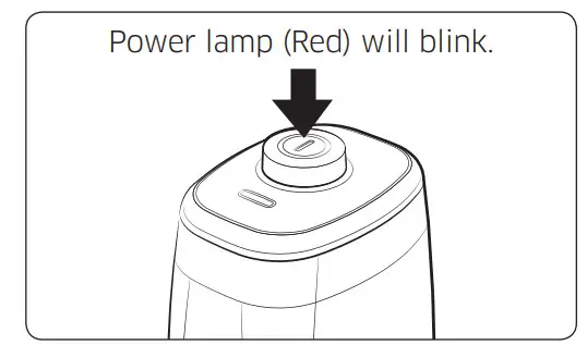 SAMSUNG SR10J5050U Robotic vacuum - Power button