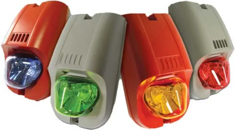 POTTER CSHB 24V Series Indoor Outdoor Wall Mount Colored Lens Horn Strobe