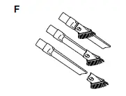 F. Duster Crevice Tool