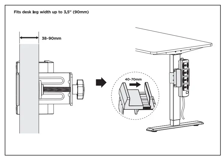 EATON 19.99.3233 Clamp On Powerstrip Holder img1