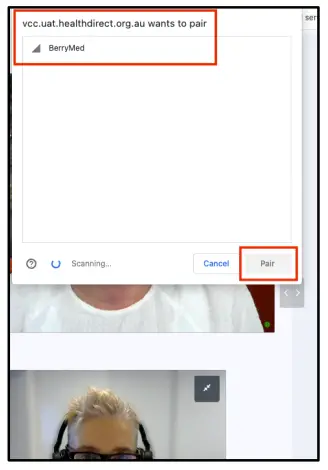 healthdirect Real Time Device Monitoring App - Pair