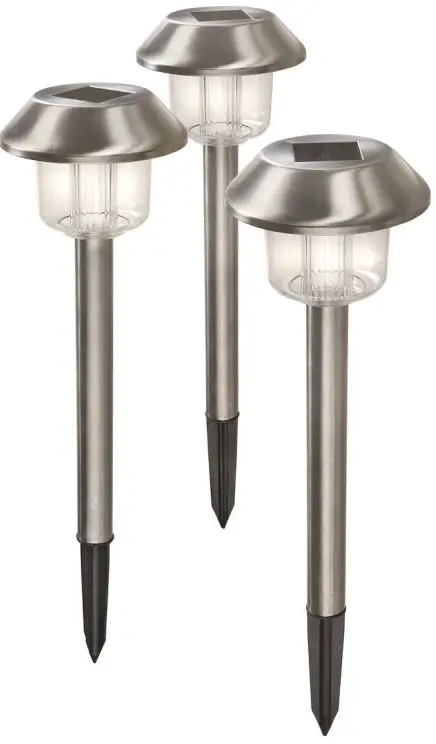WeTeLux 96 76 77 Solar LED Light Set of 3